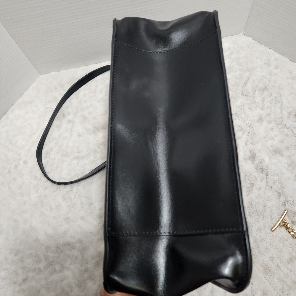 Mario Valentino Shoulder Bag Black Metallic Embossed Momogram Logo NWT - Picture 5 of 15